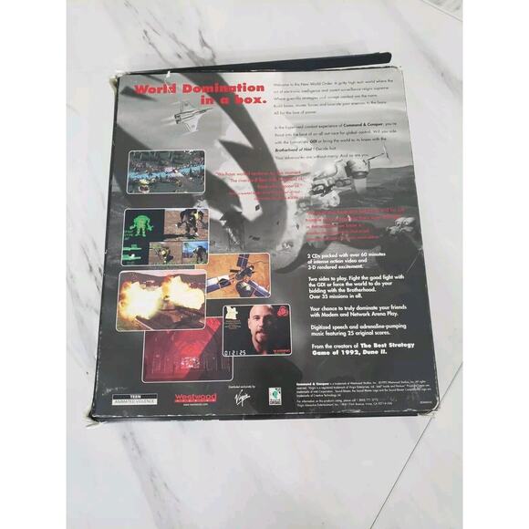 EMPTY BOX Command & and Conquer Big Box PC Game 1995 EMPTY BOX ONLY - Picture 7 of 7